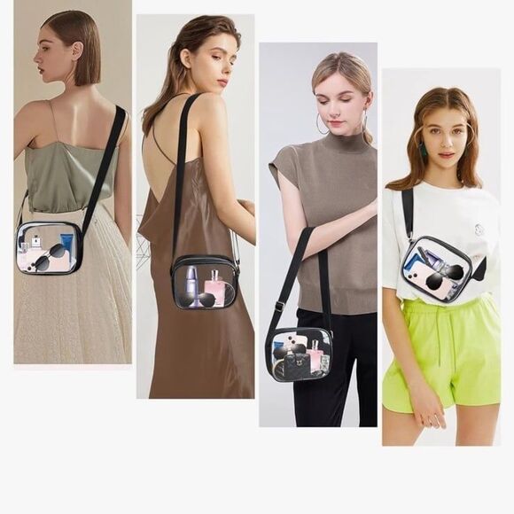 KETIEE Clear Crossbody Bag, Stadium Approved Clear Purse Bag for Concerts Sports - Picture 7 of 8